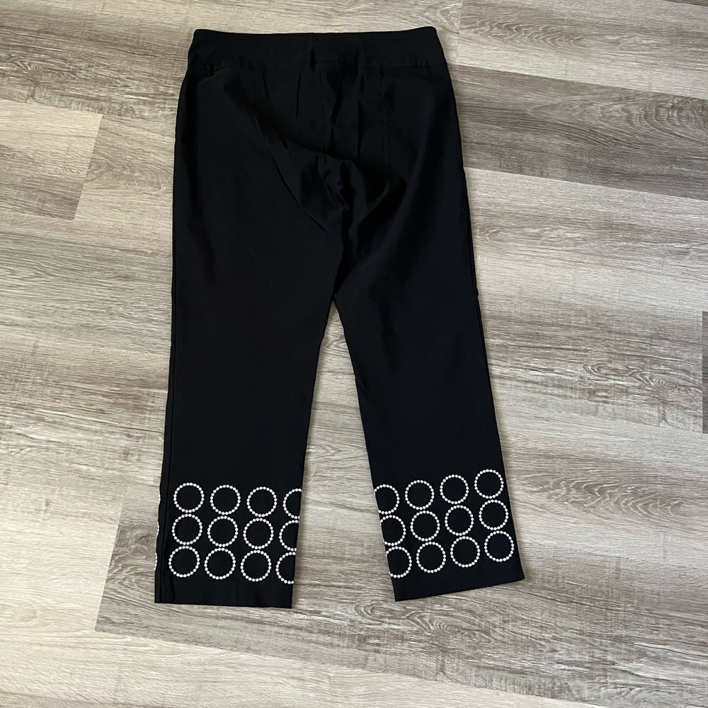 Attyre New York black pull on crop pants 6 - Picture 3 of 6
